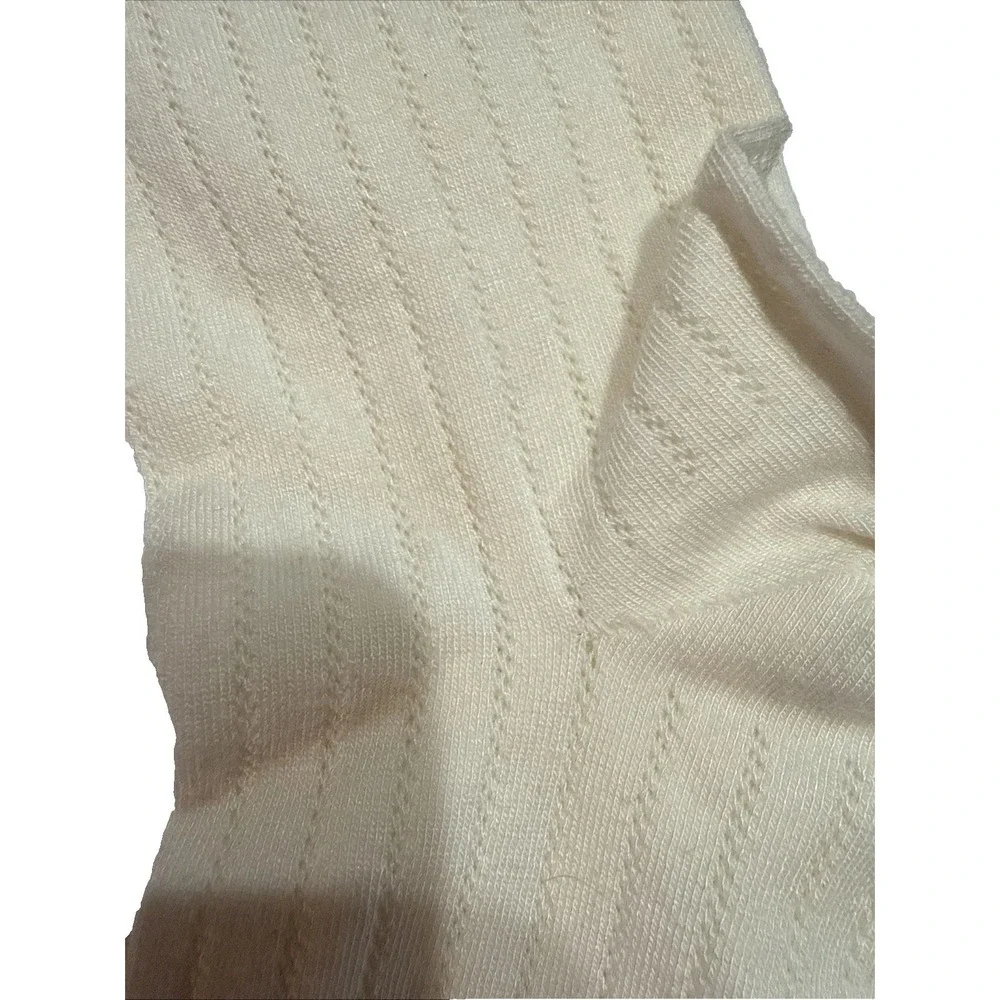 Lauren RALPH LAUREN Silk Blend White Pattern CREW SOCKS Sz Medium NWT